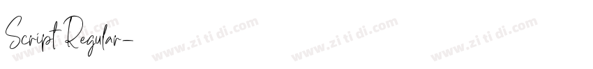 Script Regular字体转换